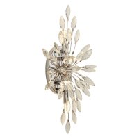 Lampe murale cristal métal H : 47 cm en chrome...