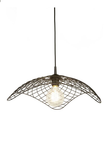 Suspension Métal Noir Ø 53 cm Fil Abat-jour