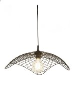 Suspension Métal Noir Ø 53 cm Fil Abat-jour