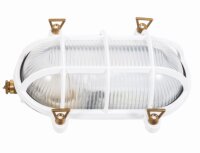 Lampe pour locaux humides ovale laiton verre E27 IP64 24...