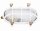 Lampe pour locaux humides ovale laiton verre E27 IP64 24 cm large blanc