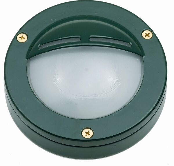 Lampe dextérieur mur laiton verre GX53 IP64 vert rond Ø 14 cm