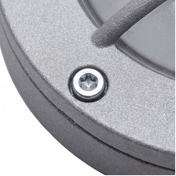Lampe de cave ronde Ø 14 cm laiton verre gris G9 IP64