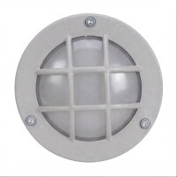 Lampe de cave ronde Ø 14 cm laiton verre gris G9 IP64