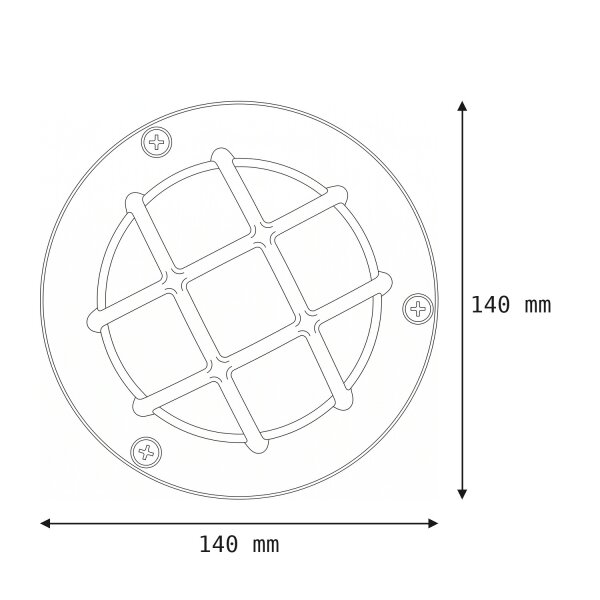 Applique extérieure Blanc laiton massif D : 14 cm rond IP64