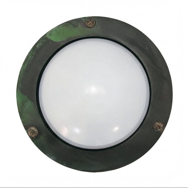 Applique extérieure ronde laiton verre Ø 14 cm IP64 GX53