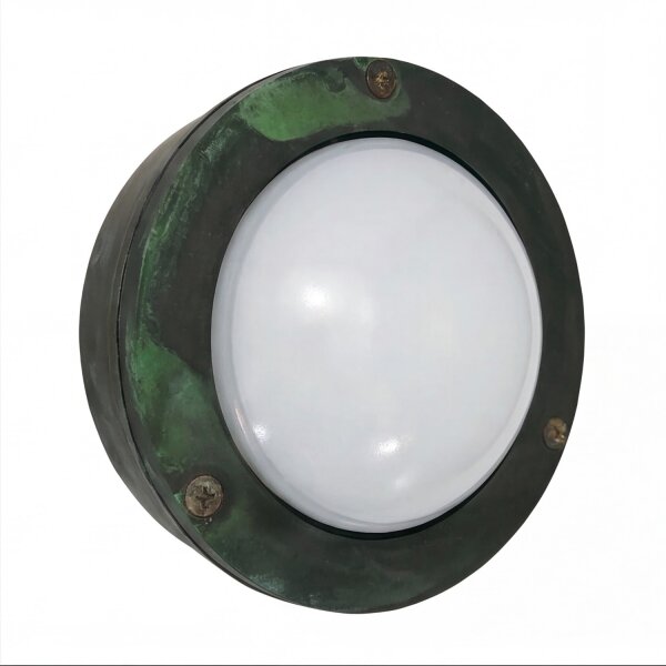 Applique extérieure ronde laiton verre Ø 14 cm IP64 GX53