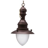 Lampe dext&eacute;rieur verre laiton massif E27 IP43 D :...