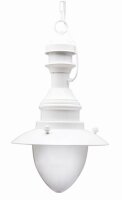 Suspension ext&eacute;rieure Blanc E27 Laiton Verre IP43...