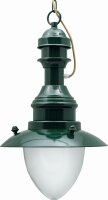 Lampe &agrave; suspendre ext&eacute;rieure laiton verre D...