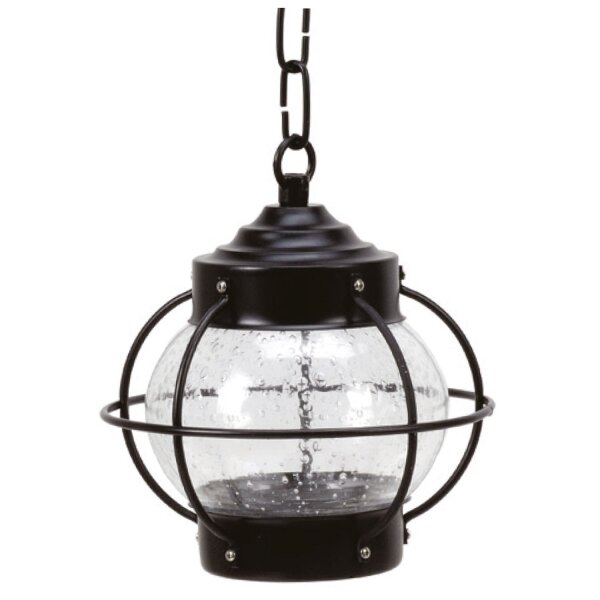 Lampe à suspendre extérieure laiton verre E27 IP23 D : 20 cm rond