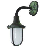 Applique dext&eacute;rieur laiton verre E27 IP64 H : 30...