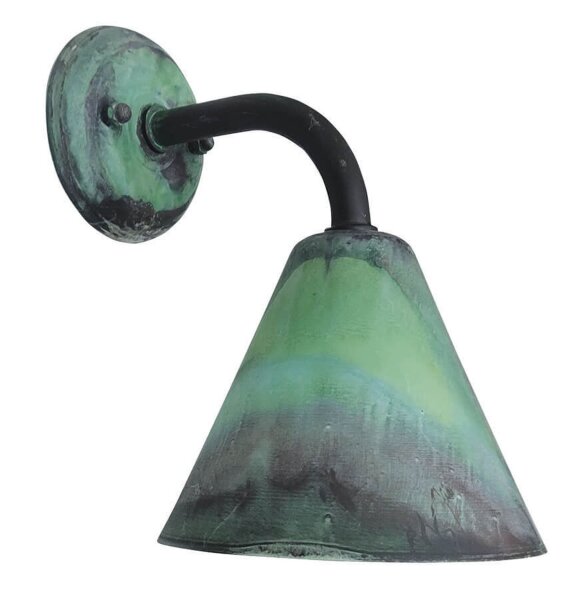 Applique intérieure laiton E27 H : 25 cm vert antique XANTHI