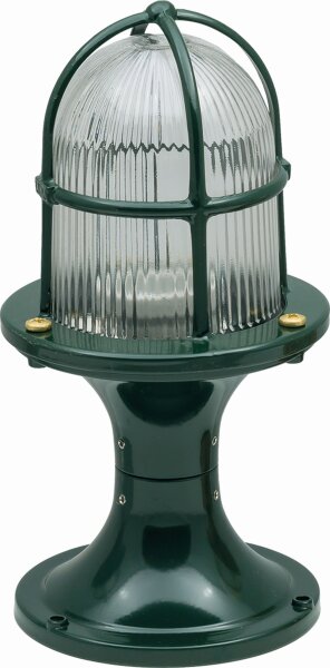 Petite lampe dallée laiton verre hauteur 28 cm IP54 vert Maritim
