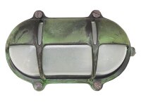 Lampe pour locaux humides ovale laiton verre 21 cm large...