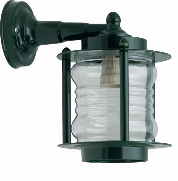 Applique extérieure laiton massif verre H : 24 cm IP23 vert