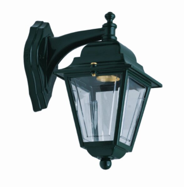 Lampe dextérieur rustique laiton E27 IP43 H : 26 cm en vert