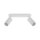 Plafonnier blanc métal 43,5cm orientable 2 flammes GU10