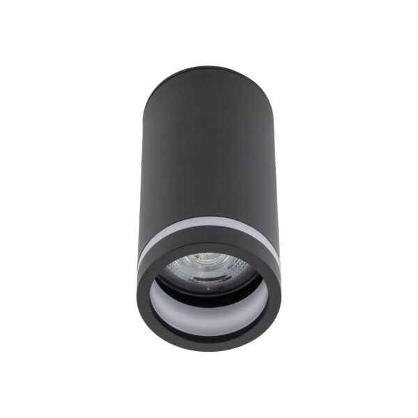 Spot de plafond métal Ø 5,5 cm H : 11 cm petit rond noir GU10