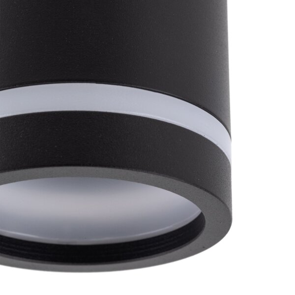 Spot de plafond métal Ø 5,5 cm H : 11 cm petit rond noir GU10