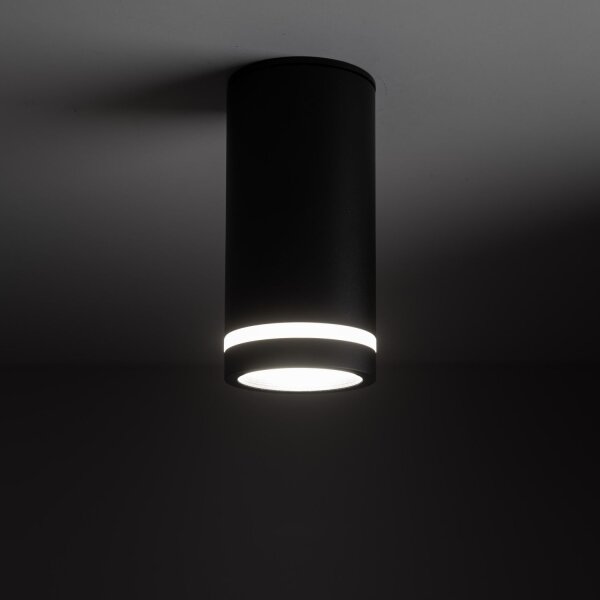 Spot de plafond métal Ø 5,5 cm H : 11 cm petit rond noir GU10