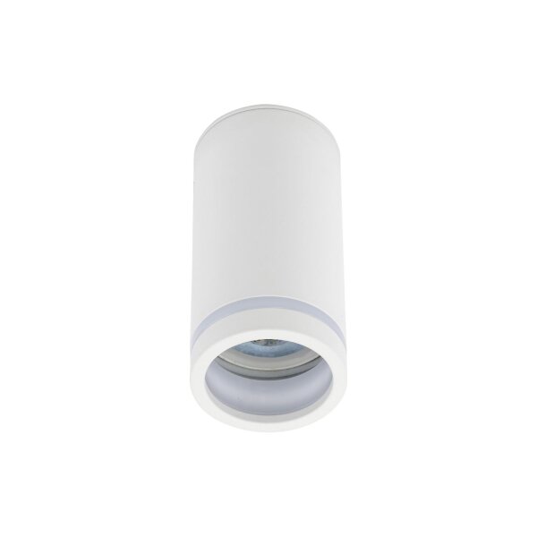 Spot Lampe plafond métal GU10 Ø 5,5 cm H : 11 cm apparent blanc