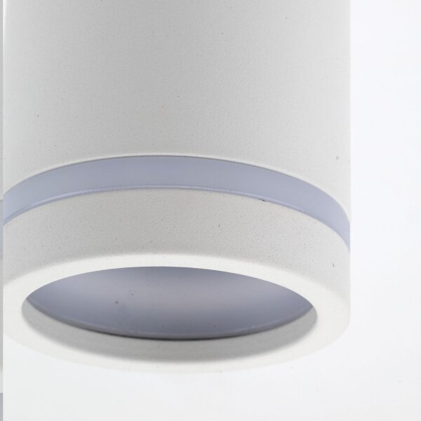 Spot Lampe plafond métal GU10 Ø 5,5 cm H : 11 cm apparent blanc