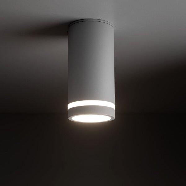 Spot Lampe plafond métal GU10 Ø 5,5 cm H : 11 cm apparent blanc