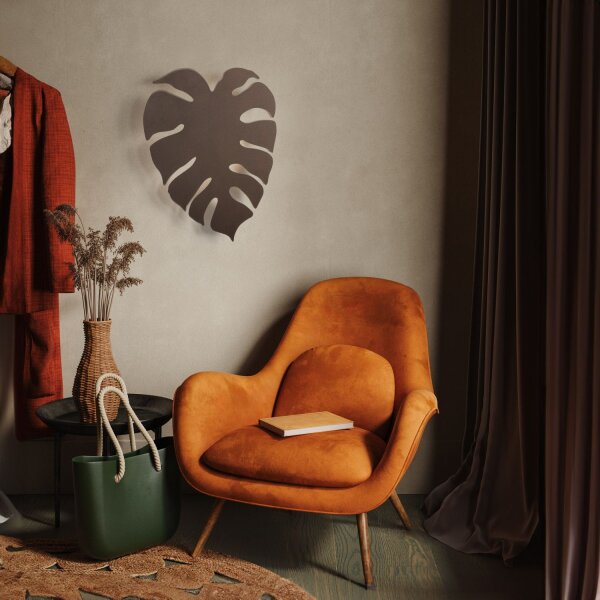 Applique indirecte métal brun H : 54 cm 3x G9 Blatt
