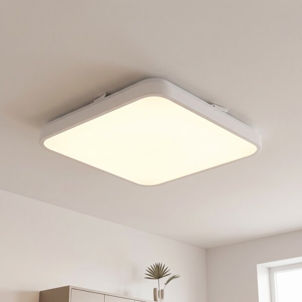 Plafonnier LED Blanc Aluminium 32 W blanc chaud faible éblouissement