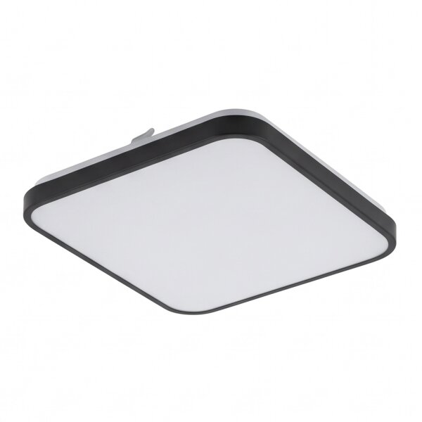 Plafonnier LED aluminium 32 W 3000 K noir faible éblouissement