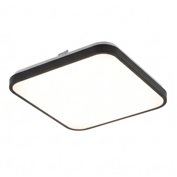 Plafonnier LED aluminium 32 W 3000 K noir faible éblouissement