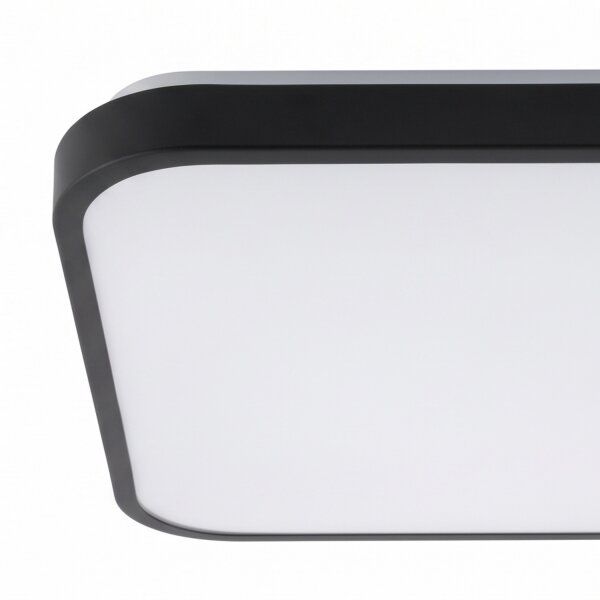 Plafonnier LED aluminium 32 W 3000 K noir faible éblouissement