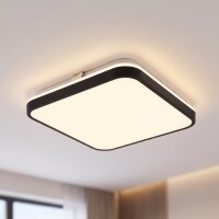 Plafonnier LED aluminium 32 W 3000 K noir faible...