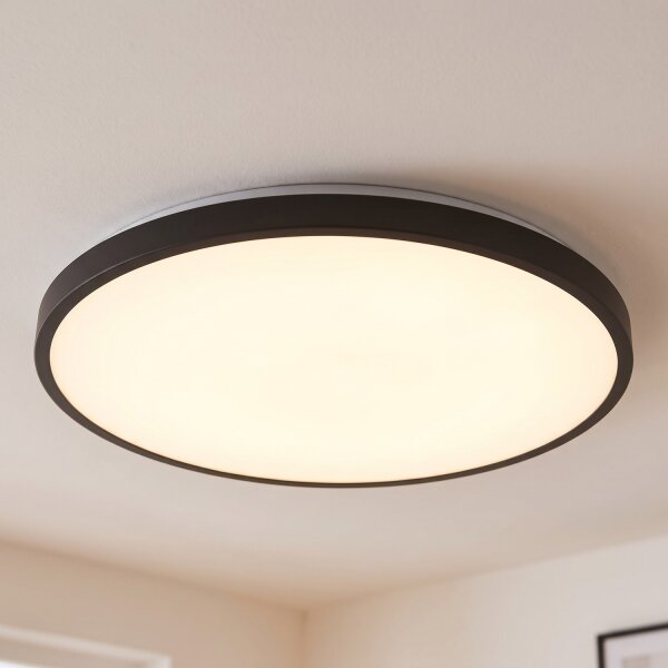 Plafonnier LED rond à faible éblouissement Ø38,5 cm 3000 K noir
