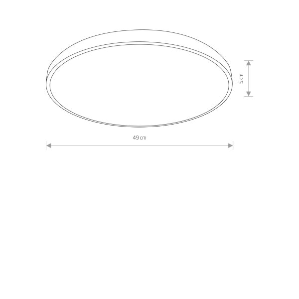 Plafonnier LED rond à faible éblouissement Ø49 cm 32 W blanc neutre