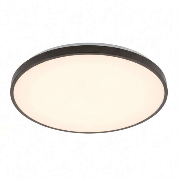Plafonnier LED noir à faible éblouissement Ø49 cm 32 W 2100 lm