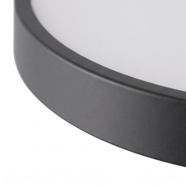 Plafonnier LED noir à faible éblouissement Ø49 cm 32 W 2100 lm