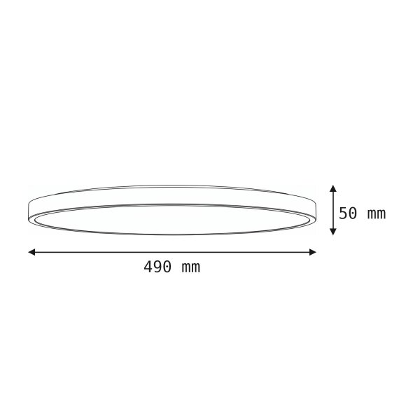Plafonnier LED noir à faible éblouissement Ø49 cm 32 W 2100 lm