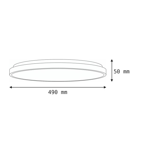 Plafonnier LED rond à faible éblouissement Ø49 cm 32 W 3000 K blanc