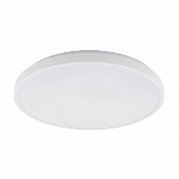 Plafonnier LED blanc métal IP44 blanc neutre Ø38,5 cm