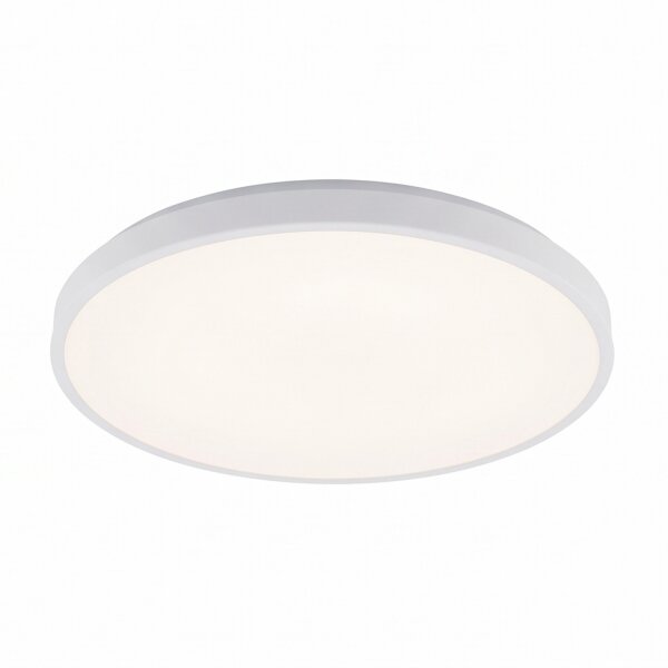 Plafonnier LED blanc métal IP44 blanc neutre Ø38,5 cm