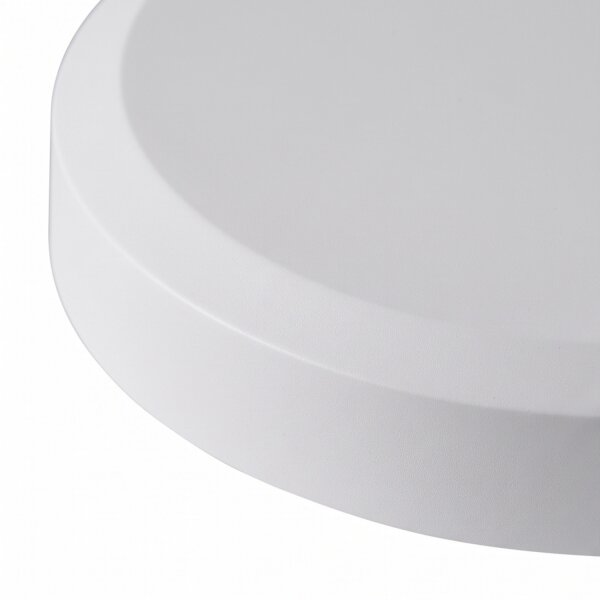 Plafonnier LED blanc métal IP44 blanc neutre Ø38,5 cm