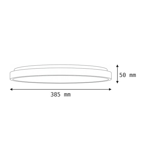 Plafonnier LED blanc métal IP44 blanc neutre Ø38,5 cm