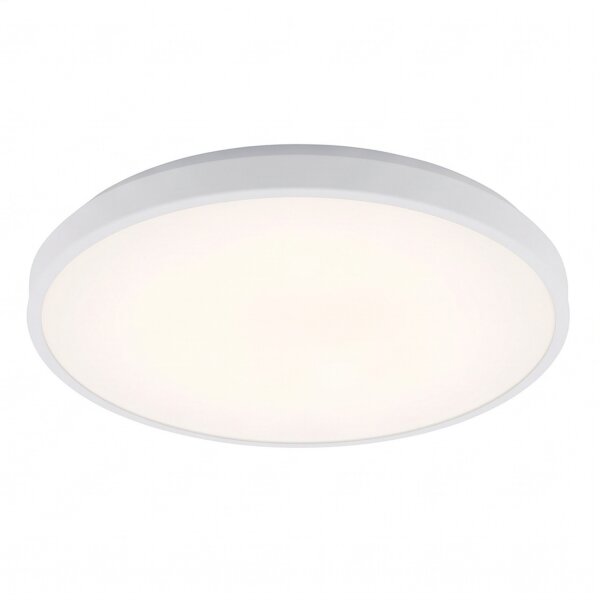 Plafonnier LED blanc métal IP44 3000 K Ø38,5 cm rond