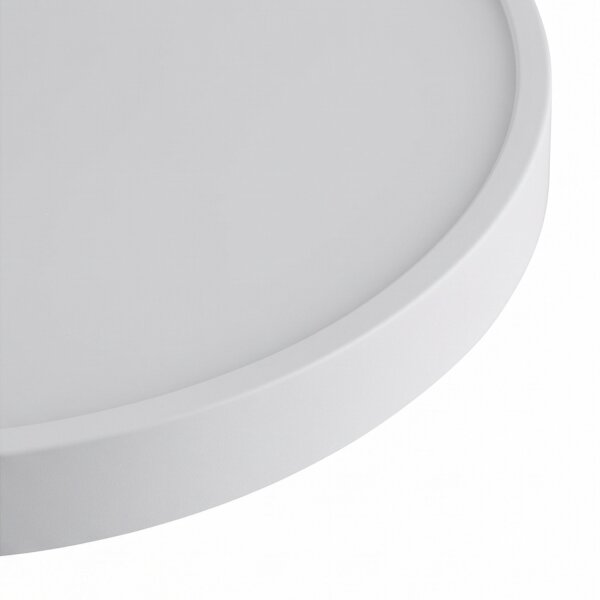 Plafonnier LED blanc métal IP44 3000 K Ø38,5 cm rond