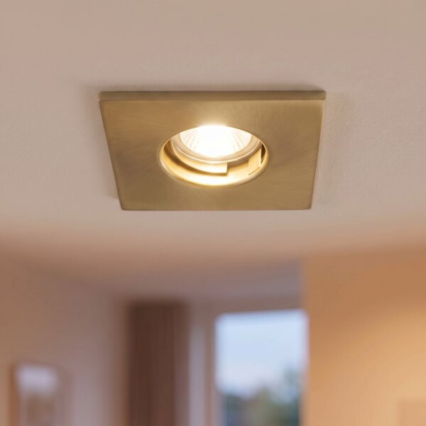 Spot encastré en laiton aluminium verre L:8,5 cm IP44 GU10