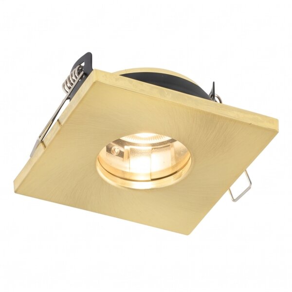 Spot encastré en laiton aluminium verre L:8,5 cm IP44 GU10
