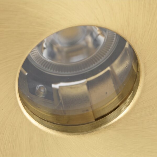 Spot encastré en laiton aluminium verre L:8,5 cm IP44 GU10