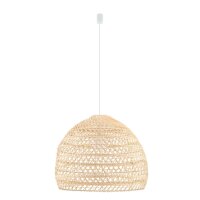 Suspension ronde en rotin naturel E27 &Oslash;60 cm Moderne